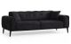 Canapé moderne convertible 3 places Marito Tissu Noir