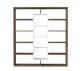 Étagère bibliothéque Alexa H135,7cm Bois et Blanc