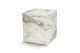 Table d'appoint moderne Fariz Effet marbre Blanc