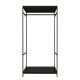 Portant à vêtements style industriel Mirma L100xH170cm Bois et Métal Noir
