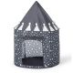 Tente de jeux pour enfants Motif Etoiles Pika L100xH130cm Tissu Gris