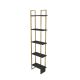 Étagère bibliothèque d'angle Haes L45cm Métal Or et Bois Effet marbre Noir