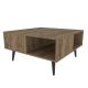 Table basse avec rangement Adia 89x89cm Bois foncé