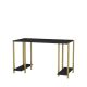 Bureau style minimaliste moderne Davy L125cm Anthracite et Or