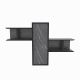 Étagère murale décoratif Dentar L118,6xH75,6cm Effet marbre Noir