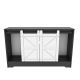 Meuble TV design 2 portes coulissantes Harris L140cm Blanc et Noir