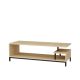 Meuble Tv design Kyrisa L120cm Métal Noir et Bois Chêne clair