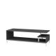 Meuble Tv design Kyrisa L120cm Métal Blanc et Bois Anthracite
