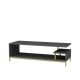 Meuble Tv design Kyrisa L120cm Métal Or et Bois Anthracite