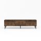Meuble TV 3 portes basculantes Berta L160cm Bois foncé