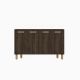Buffet design 4 portes battantes Henri L120cm Bois foncé