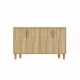 Buffet design 4 portes battantes Serka L120cm Chêne clair