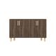 Buffet design 4 portes battantes Serka L120cm Bois foncé