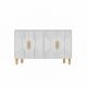Buffet design 4 portes battantes Festine L120cm Blanc