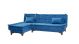 Canapé angle à gauche convertible Lefkadao Velours Bleu foncé