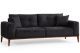 Canapé moderne 3 places convertible Detliso Tissu Anthracite