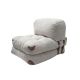 Pouf convertible 1 place Ordila Tissu bouclette Gris clair
