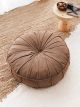 Coussin de sol bomba D60cm Tissu bouclette Effet lin Brun moka