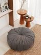 Coussin de sol bomba D60cm Tissu bouclette Effet lin Anthracite