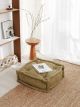 Pouf tapissier Biscotta Velours côtelé Vert olive