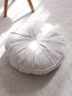 Coussin de sol bomba D60cm Tissu bouclette Effet lin Blanc