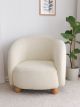 Fauteuil design Firod Tissu bouclette Blanc