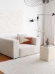 Fauteuil moderne Jonas Velours côtelé Blanc