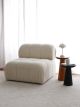 Fauteuil moderne Nouda Tissu bouclette Blanc