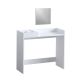 Coiffeuse avec miroir murale Egerson Bois Blanc et Métal Noir