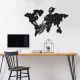 Décoration murale mappemonde et astronaute Wenta L74xH49cm Métal Noir