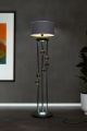 Lampadaire design Estrela Abat jour cylindrique Anthracite et Pieds Métal Noir chromé