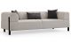 Canapé moderne 3 places Capertio Tissu Blanc et Métal Noir