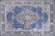 Tapis délavé Petla 230x330cm Tissu Motif Anatolien Bleu et Rouge bordeau
