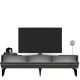 Meuble Tv design 3 portes basculantes Zerka L180cm Anthracite et Or