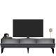 Meuble Tv design 3 portes basculantes Zerka L180cm Anthracite et Argent