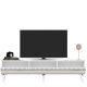 Meuble Tv design 3 portes basculantes Zerka L180cm Blanc et Or