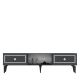 Meuble Tv design 2 portes basculantes Severa L150cm Anthracite et Argent