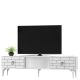 Meuble Tv 2 portes basculantes Ferine L150cm Blanc