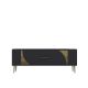 Meuble Tv design 1 porte basculante Cedra L120cm Anthracite et Or