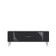 Meuble Tv design 1 porte basculante Cedra L120cm Anthracite et Argent