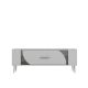 Meuble Tv design 1 porte basculante Cedra L120cm Blanc et Argent