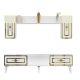 Ensemble meuble TV avec étagère murale Germin Blanc