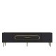Meuble Tv design 1 porte basculante Berty L150cm Anthracite et Or