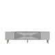 Meuble Tv design 1 porte basculante Steli L150cm Blanc et Or