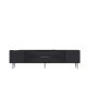 Meuble Tv design 1 porte basculante Steli L150cm Anthracite et Argent