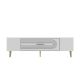 Meuble Tv design 1 porte basculante Steri L150cm Blanc et Or
