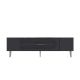 Meuble Tv design 1 porte basculante Steri L150cm Anthracite et Argent