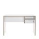 Bureau style industriel 1 tiroir Floryne L120cm Blanc et Chêne