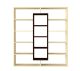 Étagère bibliothéque Alexa H135,7cm Bois foncé et Blanc crème