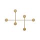 Patère décoratif Laka L80xH60cm Métal Or